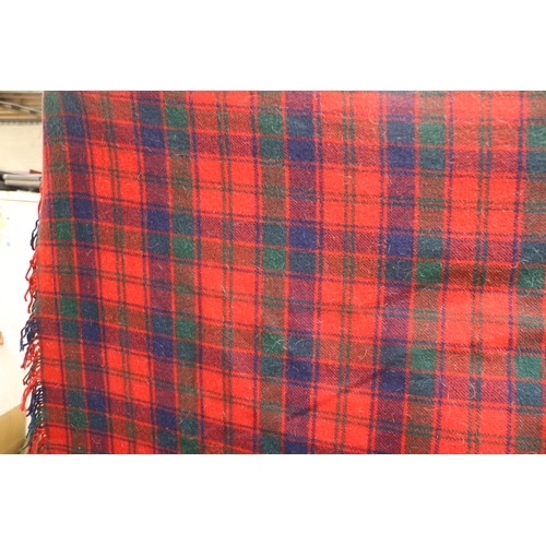 542 - Large Tartan Travel Rug in Pure Wool from Macnab of Scotland - 180cm x 145cm