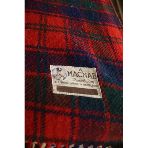 542 - Large Tartan Travel Rug in Pure Wool from Macnab of Scotland - 180cm x 145cm