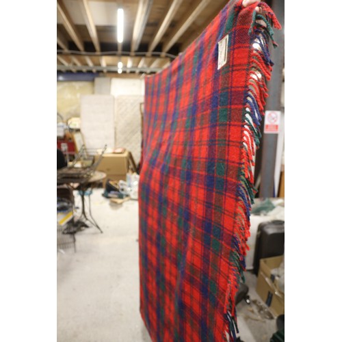 542 - Large Tartan Travel Rug in Pure Wool from Macnab of Scotland - 180cm x 145cm