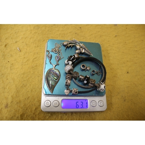 86 - Selection of Silver, Total Weight 63g