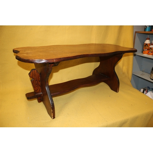60 - 1960's / 70's Wooden Hand Made Bench Seat, Approx. 100cm Wide