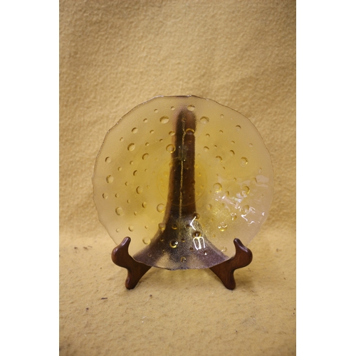70 - Bubble Glass Bowl, 21cm Diameter