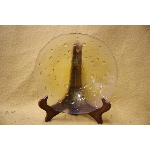 70 - Bubble Glass Bowl, 21cm Diameter