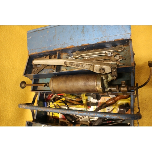 83 - Cantilever Tool Box with Spanners/Tools Plus Tecalemit Grease Gun?