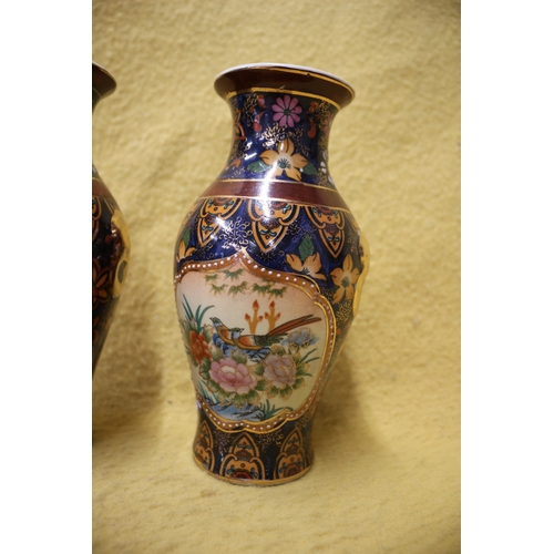 109 - 2 Crown Ware Hand Painted Vases, 12.5cm Tall
