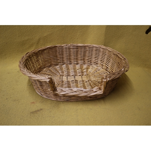 136 - Aged Wicker Pet Basket, 60cm Across