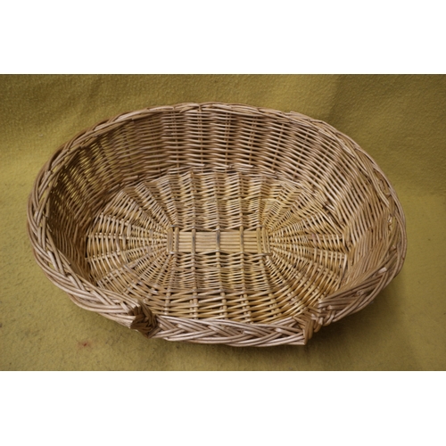 136 - Aged Wicker Pet Basket, 60cm Across