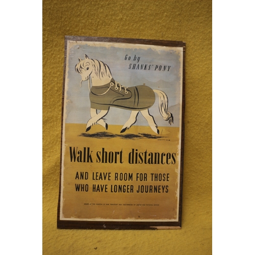 139 - Shanks Pony Sign, 39 x 25