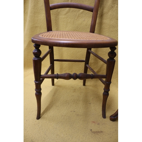 145 - 2 Aged Chairs Including Balloon Back