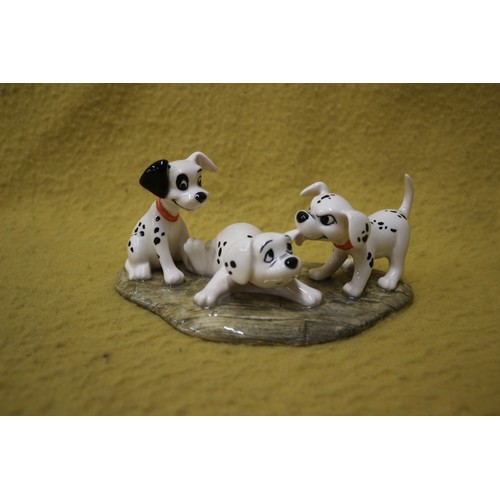 158 - 3 Puppy Dalmatians Patch, Rolly & Freckles from 101 Dalmatians by Royal Doulton