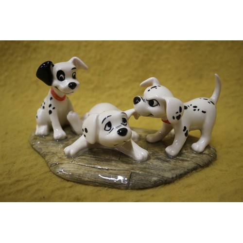 158 - 3 Puppy Dalmatians Patch, Rolly & Freckles from 101 Dalmatians by Royal Doulton