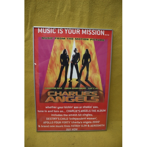 164 - Charlie's Angels framed poster 70cm x 50cm