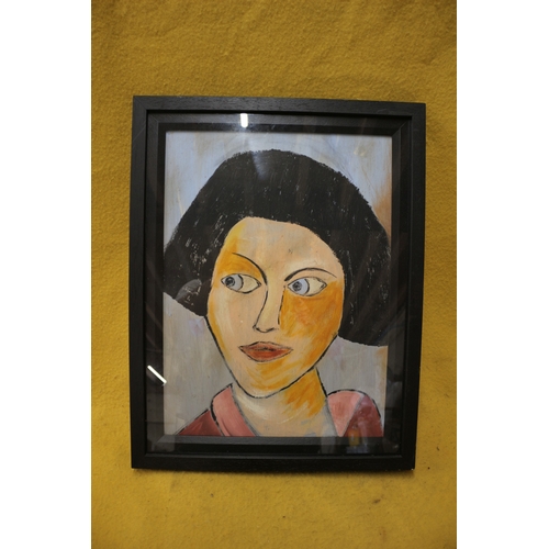 233 - Oil on Board of a Woman, 44 x 56 cm