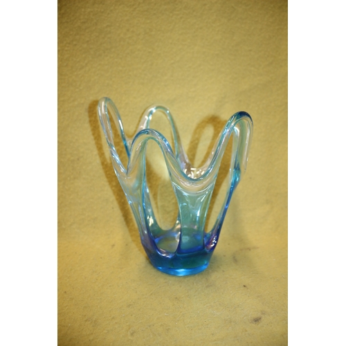 247 - Unusual Art Glass Sculpture, Approx 24cm tall