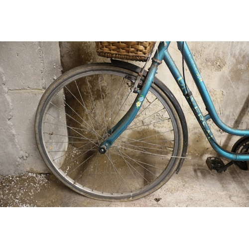 375 - Vintage Universal 'La Riviera' Bicycle with Basket, Light and Rear Holder and Foot Stand