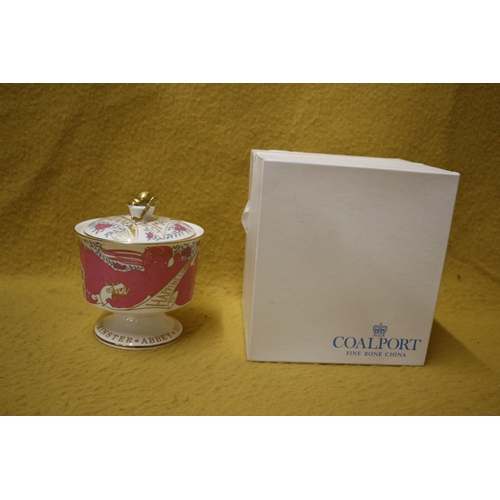 13 - Coalport Princess Anne & Mark Phillips Limited Edition, 260/1000 Commemorative Lidded Pot