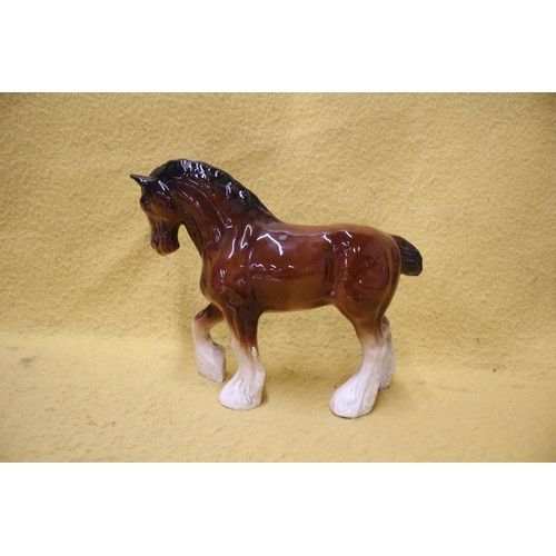 14 - Porcelain Shire Horse, 28 x 22 cm