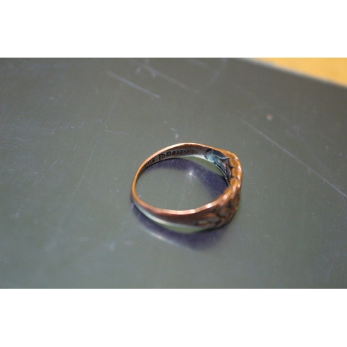 27 - Hallmarked 9ct 375 gold Ring, 2.0g weight, size Q