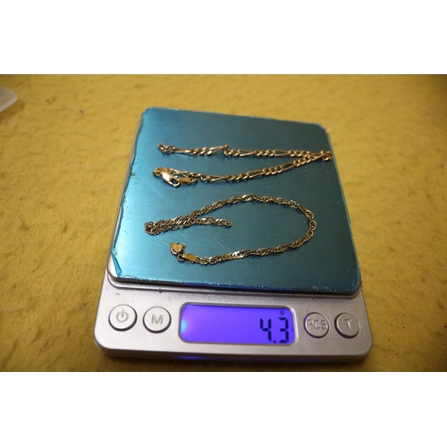 39 - A/F 9ct 375 Gold Bracelets, 4.3g weight