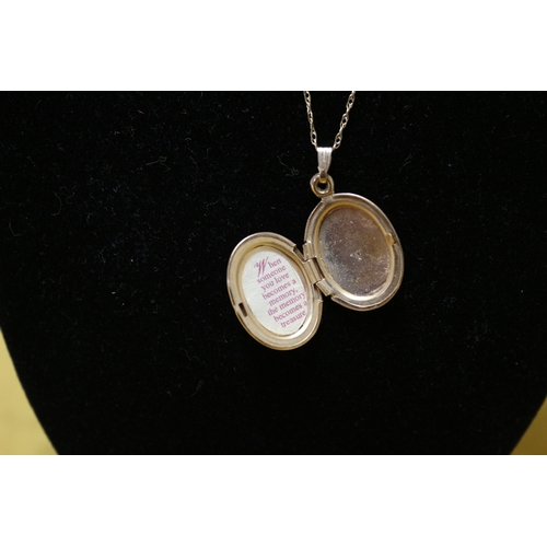 40 - 9ct 375 Gold Necklace and Locket Pendant 