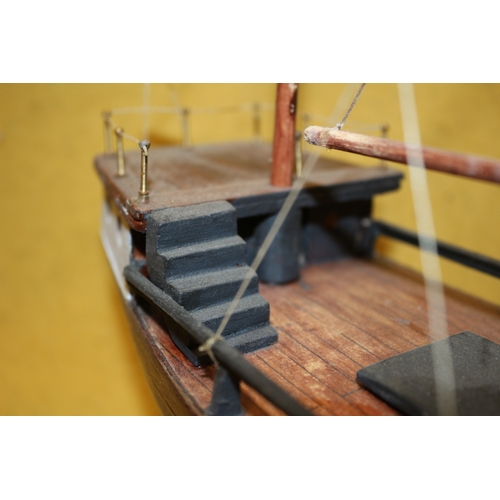 6 - Hand made Model Boat, 23 x 32.5cm