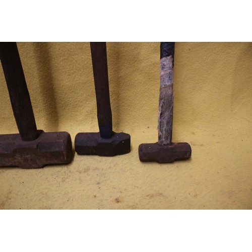 32 - Huge Sledge Hammer, Blacksmiths Hammer and 1 other