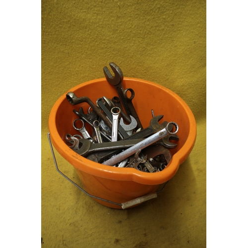 54 - Bucket of Spanners, Assorted Sizes and Brands