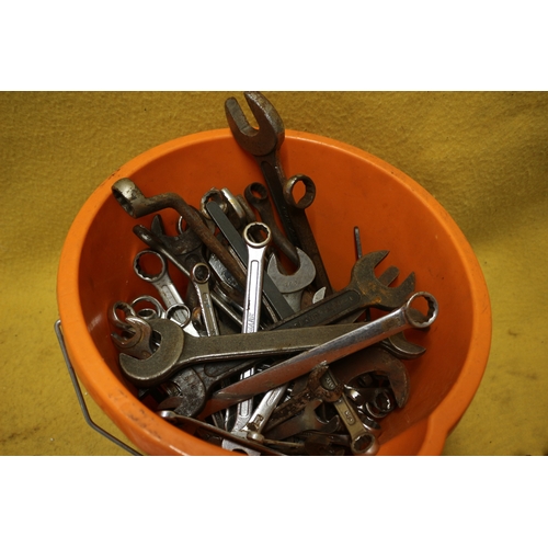 54 - Bucket of Spanners, Assorted Sizes and Brands