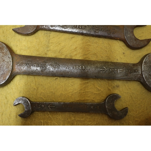 60 - x3 WW2 Spanners, 1943, 1944 and 1945