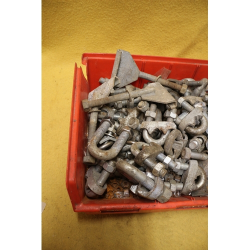 62 - Large Tray of Couplings/ Fixings, Plus Nuts and Bolts