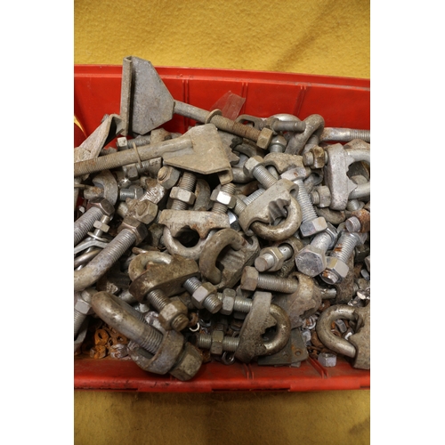 62 - Large Tray of Couplings/ Fixings, Plus Nuts and Bolts