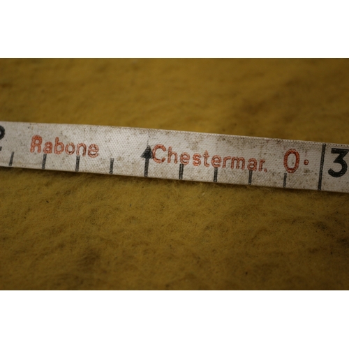 72 - Vintage Rabore Chesterman Ltd Leather Tape Measure, 10m