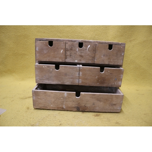 74 - 6 Drawer Wooden Workshop Unit, Approx 40cm x 20cm x 30cm