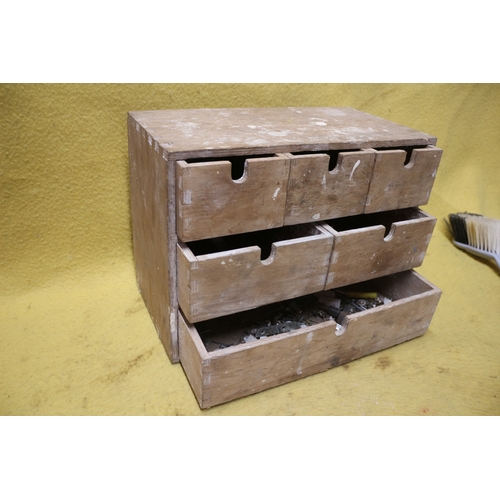 74 - 6 Drawer Wooden Workshop Unit, Approx 40cm x 20cm x 30cm