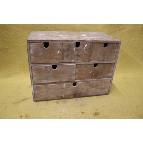 74 - 6 Drawer Wooden Workshop Unit, Approx 40cm x 20cm x 30cm