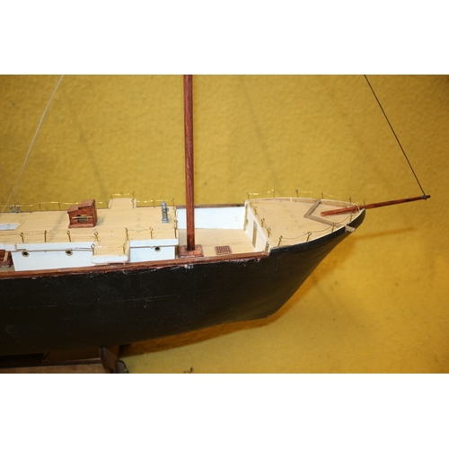 141 - Large hand made Model Ship, Galleon, 66 x 48 cm