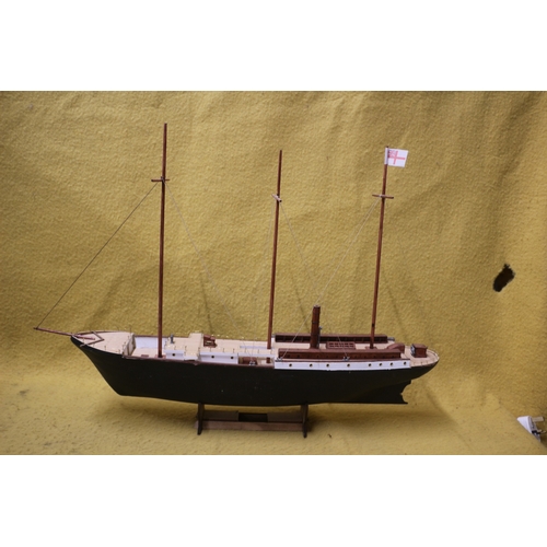 141 - Large hand made Model Ship, Galleon, 66 x 48 cm