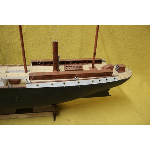 141 - Large hand made Model Ship, Galleon, 66 x 48 cm