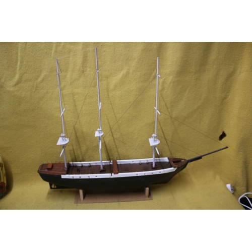 139 - Huge hand made Model Boat, Galleon Ship, 98 x 73.5 cm