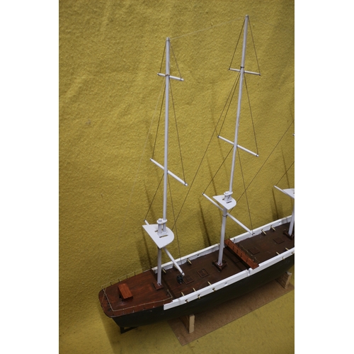 139 - Huge hand made Model Boat, Galleon Ship, 98 x 73.5 cm