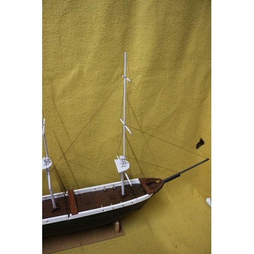 139 - Huge hand made Model Boat, Galleon Ship, 98 x 73.5 cm