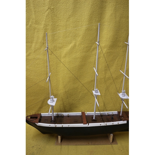 139 - Huge hand made Model Boat, Galleon Ship, 98 x 73.5 cm