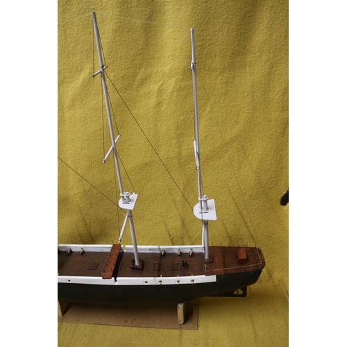 139 - Huge hand made Model Boat, Galleon Ship, 98 x 73.5 cm