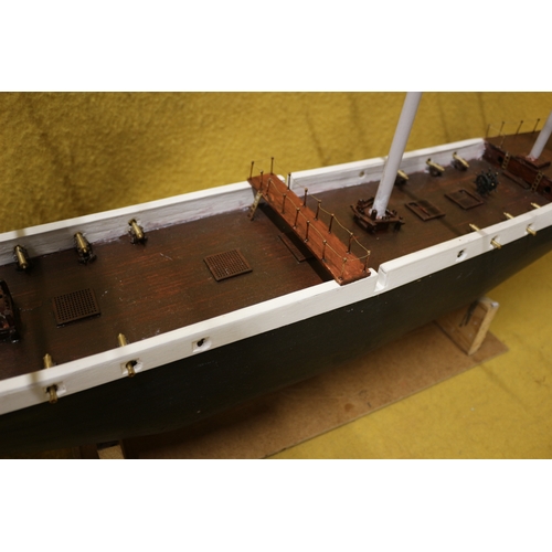 139 - Huge hand made Model Boat, Galleon Ship, 98 x 73.5 cm