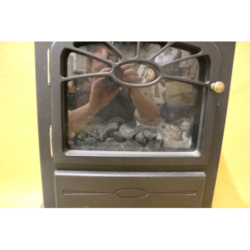 126 - Electric Coal Effect Metal Fire, 54 x 39 x 26 cm