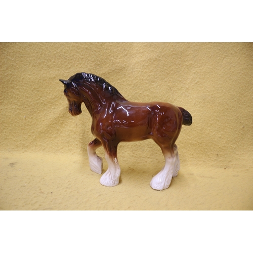 129 - Porcelain Shire Horse, 28 x 22 cm