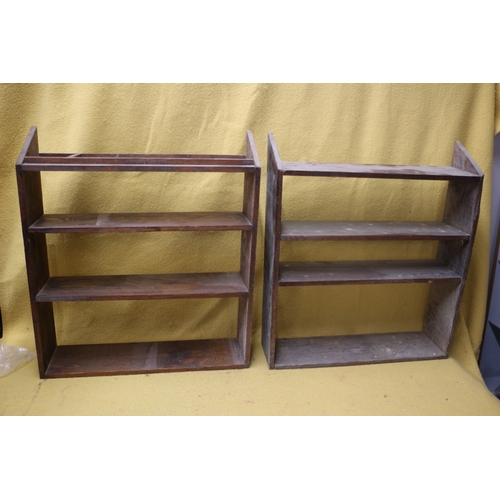 162 - Pair of Aged Bookcases, 73cm Tall