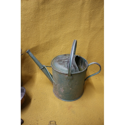 213 - Vintage Metal Watering Can, Coal Bucket Plus Other Metal ware