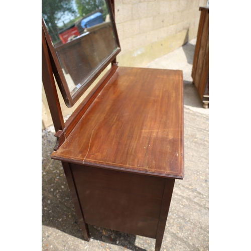 218 - 3 Drawer Chest of Drawers/Dressing Table, Early 20th Century, 107 x 51 x 148 including Mirror