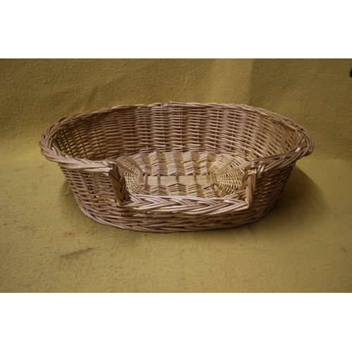 223 - Aged Wicker Pet Basket, 60cm Across